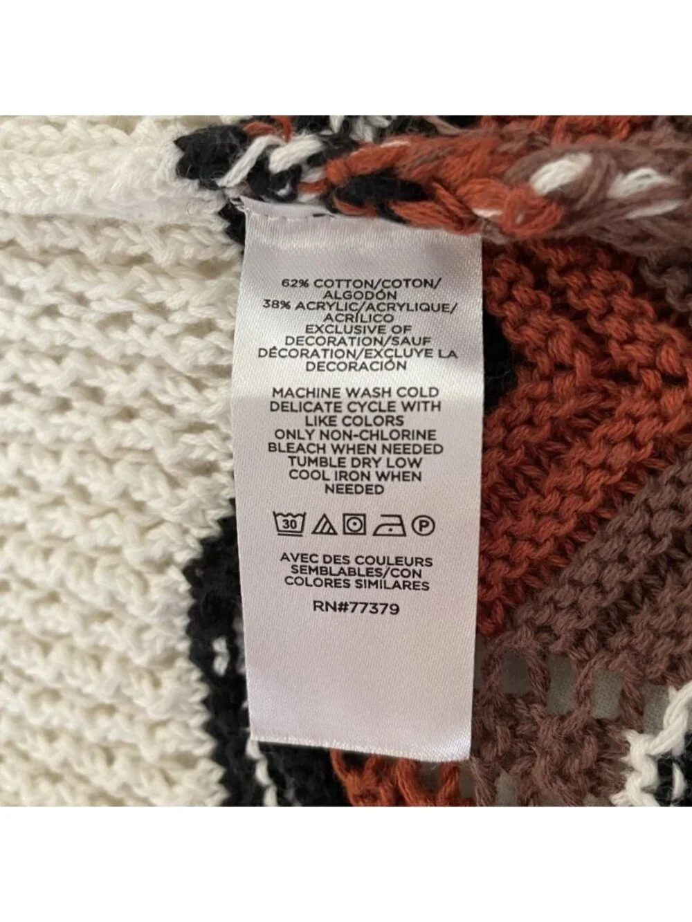 ANN TAYLOR Crochet Knit Viral Kimono Duster Sweater M/L Open Front Cream Boho